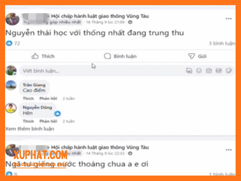 Anh T sử dụng tiếng lóng để đăng thông báo về vị trí chốt cảnh sát kiểm tra nồng độ cồn.