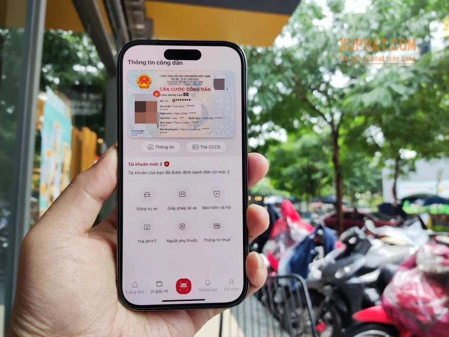 Hình ảnh ứng dụng định danh điện tử cá nhân cài đặt trên điện thoại di động